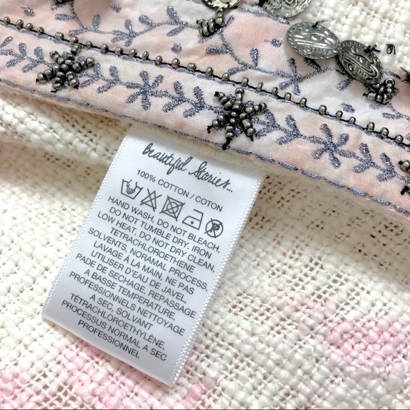 Anthropologie l ALL Beautiful Stories Livia Textured Handmade Tassel Kimono Wrap - Picture 6 of 10